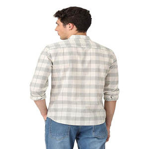 Camisas de vestir de algodón informales personalizadas para hombre diseño de verano transpirable antiarrugas con cuello alto de manga larga para oficina - Product Image 4
