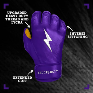 Gants de frappeurs Bruce Bolt Original Series à manchette courte, couleur personnalisée, pour adulte, en cuir, ambidextres, durables et légers - Product Image 6