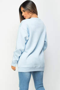 Sudadera Oversize para Mujer, Cuello Redondo, Hombros Caídos, con Logotipo Personalizado, Estilo Urbano, Servicio OEM, Última Llegada - Product Image 3