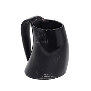 Chope à bière/vin en corne de buffle Viking, écologique, faite à la main, polie, authentique, pour Noël et anniversaire - Product Image 2