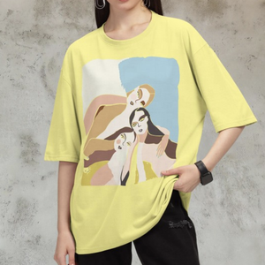 Camiseta de manga corta para mujer, 100% algodón, cuello redondo, holgada, anti-bolitas, estilo urbano de verano, de alta calidad - Product Image 3