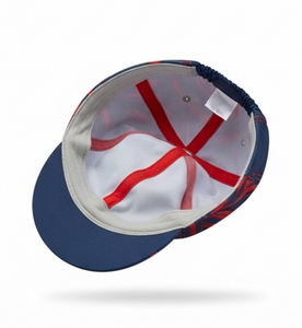 Casquette de sport unisexe d'extérieur, motif vague abstraite bleu-rouge, en polyester respirant, pour adultes 56-58CM, printemps-été, emballée dans un sac PP - Product Image 2