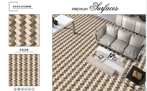 Baldosas de Porcelana para Piso de Diseño Superior, 600x600, 60x60, Acabado Brillante, para Sala de Estar de Lujo, Baldosas de Cerámica con Aspecto de Mármol - Product Image 2