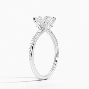 Anillo BOJ 0150 con Corte Princesa, Plata 925, Engaste de Puntas para Alivio de Migrañas, Anillo Solitario de Diamante de 2ct, Color D, VVS1, Moissanita GRA, Precio Bajo - Product Image 2