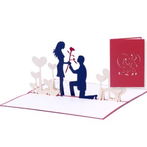 Wholesale Luxury Wedding Card, Elegant 3D Pop Up Card Wedding & Engagement Theme, <b>Handmade</b> 3D Greeting Card Wedding <b>Paper</b> Art - Product Image 4