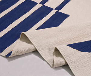 Cotton Handmade Modern Style Non-Slip Eco-Friendly Flat Pile Custom Area <b>Rug</b> for Kitchen & <b>Hallway</b> <b>Runner</b> Blue - Product Image 5