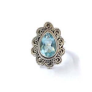 Bague fine en quartz bleu, poids 6,1 grammes - Product Image 1