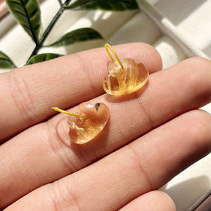 Pendentif en citrine naturelle en forme de nuage, pierre précieuse jaune polie, charme, bijoux de guérison, cadeau romantique pour femmes - Product Image 3