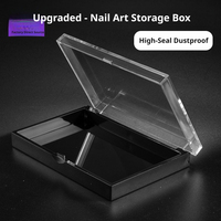 Boîtes de rangement pour ongles en PE transparent recyclable haut de gamme et organiseurs de pièces, boîtes de présentation pour ongles artificiels faits à la main