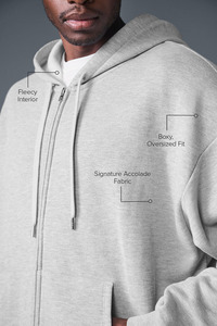 Wholesale Fashion Blank Zip up Jacket Hoodies Unisex <b>Pullover</b> High Quality <b>Mens</b> Oversized Fleece Casual Zip up Jacket Hoodie - Product Image 2