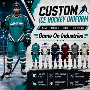 Wholesale Rate Personalized  Custom Sublimated Match Jersey and Protective Pants Set Full Body Ice Hockey Team Sportswear  - Product Image 1