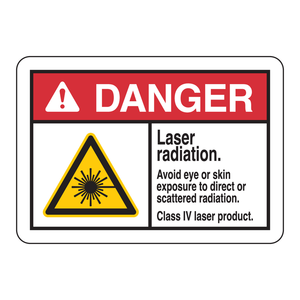 Panneau de signalisation de danger de rayonnement laser Brady 7x10 pouces pour la sécurité en laboratoire et industrielle - Product Image 3