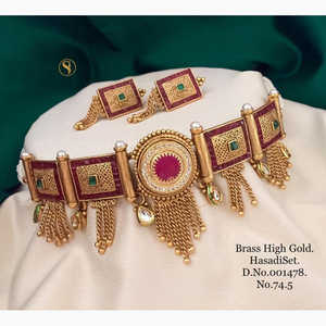 10581130PGR Parure de bijoux fins plaqué or Collier ras du cou élégant - Product Image 1