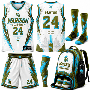 Ensemble d'uniformes de basketball par sublimation, tendance du moment, unisexe, grandes tailles, vêtements personnalisés pour équipes, avec sac - Product Image 6