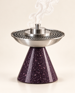 Brûleur à Bakhoor de Luxe en Acier Inoxydable Écologique et Durable, Bol Jali Arabe Moderne, Porte-Encens Oud, Style Moyen-Oriental, Toutes Saisons - Product Image 1
