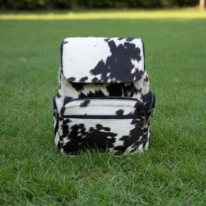 Sac à dos en cuir de vachette en gros avec fermeture éclair, sacoche unisexe pour ordinateur portable, bretelles souples et tendance - Product Image 4