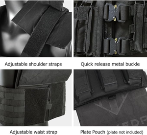 Gilet Tattico Vanda Verde Mimetico con Sistema Molle Realizzato in Nylon Resistente - Product Image 6