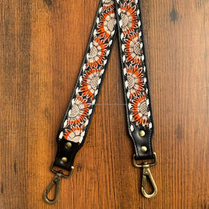 Sac à main de remplacement personnalisé sangle de guitare cuir de vachette véritable usiné à la main bandoulière 48 "sangles de caméra de remplacement longues - Product Image 4