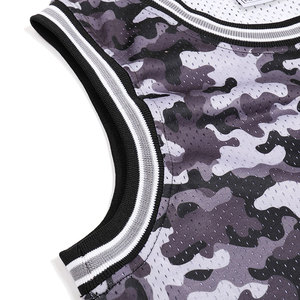 Débardeur respirant à manches courtes grande taille, motif imprimé personnalisé, service OEM, maillot de basketball en polyester/coton à séchage rapide - Product Image 3