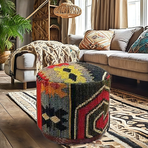 พรมผ้าฝ้ายออตโตมาน mjg การตกแต่งภายในที่ทันสมัยอเนกประสงค์อุปกรณ์ตกแต่งบ้าน - Product Image 1