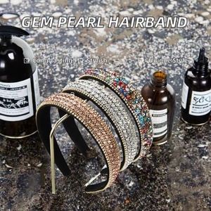 Diadema de Tela con Pedrería Ancha y Elegante de Excelente Calidad para Mujer, Accesorio para el Cabello para Fiestas y Uso Diario en Oferta - Product Image 6