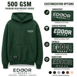 Sudaderas con Capucha Extra Grandes de Alta Calidad, 500 GSM, Algodón Grueso, Personalizadas, Sin Cordón, Unisex, con Logotipo Personalizado, Tallas Grandes para Hombre - Product Image 5