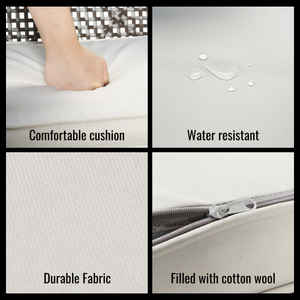 Juego de Comedor de Mimbre para Exterior con Orificio para Sombrilla, Juego de Comedor Más Vendido - Product Image 4