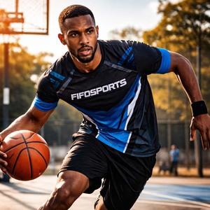 เสื้อยืดดิจิตอลแบบสปอร์ตสำหรับผู้ชาย ผ้าโพลีเอสเตอร์/คอตตอน สำหรับออกกำลังกาย วิ่ง ฟิตเนส ระบายอากาศ แห้งเร็ว รับสั่งทำสีตามต้องการ - Product Image 4