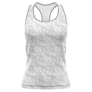 Custom Logo Front Women Racerback Knitted Tank <b>Top</b> Quick Dry <b>Camo</b> Printed Fitness Gym Workout Activewear - Product Image 2