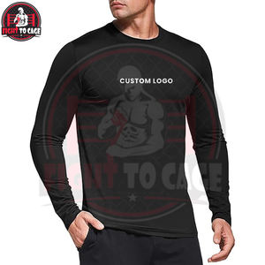 New Arrival Men's Long Sleeve T-Shirts 100% Polyester Woven Breathable Eco-Friendly Gym Workout Wear 4 Colors Casual Wear - Product Image 2
