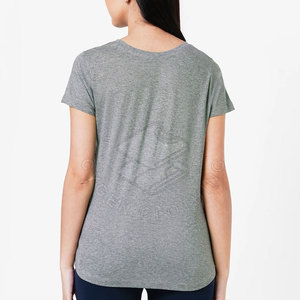 เสื้อยืดลำลองผู้หญิงทันสมัย สีพื้น ผ้าฝ้าย 100% ระบายอากาศได้ดี แห้งเร็ว เป็นมิตรกับสิ่งแวดล้อม คุณภาพสูง - Product Image 2