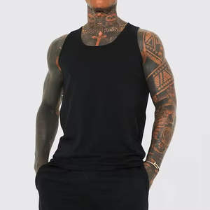 Camiseta sin mangas básica de algodón para hombre, de alta calidad, con logotipo personalizado, de lujo, para verano. - Product Image 2