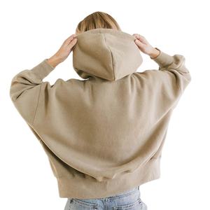 เสื้อสเวตเตอร์มีฮู้ดสำหรับผู้หญิง ผ้าฝ้าย/ใยไผ่คุณภาพสูง ทออย่างดี ระบายอากาศได้ดี ไม่ยับง่าย ทรงโอเวอร์ไซส์ สวมใส่สบาย เหมาะสำหรับฤดูหนาว - Product Image 4