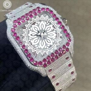 Charm_Jewells Women's Luxury Stainless Steel <b>Watch</b> 38mm Square Case Analog Quartz Sapphire Crystal Folding Clasp - Product Image 4