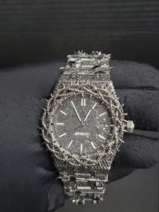 Reloj Mecánico Automático de Lujo para Hombre, Caja de Acero Inoxidable, Cristal de Zafiro, Visualización de Fecha Analógica, Esfera de 42 mm, Correa de 20 mm, Estilo Hip Hop - Product Image 3