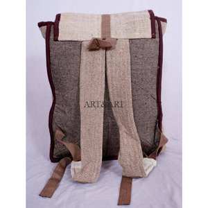 Sacs à dos pour ordinateur portable en chanvre, nouveau design, sacs durables, nouvelle arrivée, sac en coton, unisexe, multi-usages, sacs à dos de voyage - Product Image 4