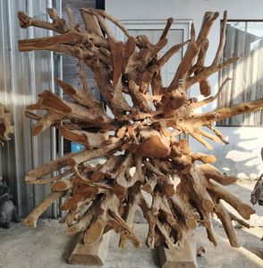 Rustic Handmade Solid Wood <b>Coffee</b> <b>Table</b> Made of Teak <b>Root</b> for Living Room Furniture with 6 Month Warranty Natural Design Style - Product Image 3