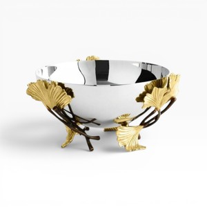 Luxury Design Silver <b>Chocolate</b> Bowl with Gold Leaf Artwork Base Customizable <b>Chocolate</b> Bowls Custom Sizes Color Available Here - Product Image 3
