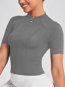 Chaleco Deportivo de Forro Polar con Cuello Alto y Cierre para Mujer, Chaleco Deportivo sin Mangas para Correr al Aire Libre - Product Image 1