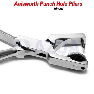 High Quality Stainless Steel Ainsworth Punch Hole Pliers 16 cm Dental Orthodontic <b>Rubber</b> Dam Punch Instrument - Product Image 3