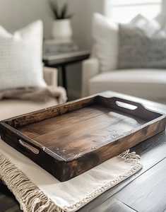 Oval Natural <b>Pine</b> Wood Decorative Serving Handmade Indian Trending Look Tray wood wooden serving tray - Product Image 1