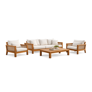 Luxury Durable Outdoor Teak Wood <b>Gazebo</b> with Sofa Set Modern Garden Pavilion for Villa Resort Hotel Custom Furniture - Product Image 2