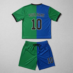 Conjunto de Uniformes de Fútbol Personalizados para Hombre con Aplique del Nombre del Equipo, Jersey y Pantalones Cortos de Poliéster Sólido Transpirable, Tallas Grandes para Entrenamiento - Product Image 6