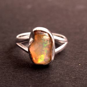 Anillo de ópalo etíope de Plata de Ley 925, joyería hecha a mano, con piedras preciosas, unisex - Product Image 3