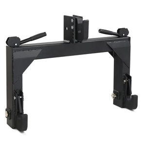 Adattatore a innesto rapido a 3 punti regolabile per trattori Cat 1 e 2, 3000 libbre, nero, per edilizia - Product Image 1