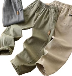 Pantalones de Algodón para Niños, Estilo Casual Retro, de Secado Rápido, Corte Recto y Holgado, Color Sólido, para Primavera y Otoño - Product Image 3