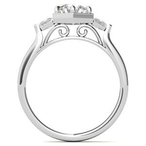 Anillo Solitario de Moissanita Tallada, Chapado en Oro de 18K, Engaste de 7mm, Regalo de Lujo para Compromiso, Boda, Novia o Aniversario - Product Image 3