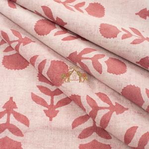 Tissu imprimé à la main en coton biologique 100% Bagru Indian pour vêtements bohèmes en provenance d'Inde - Product Image 2