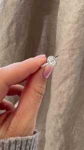 F VS Oval Cut CVD Diamond Engagement <b>Ring</b> Halo 14K 18K Real <b>Gold</b> Pave <b>Set</b> Wedding <b>Ring</b> Factory Price Custom Jewelry Supplier - Product Image 4