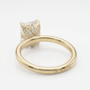 Anillo de Mujer LILABA ENTERPRISE de Oro Amarillo de 18K con Corte Radiante Estilo Tulipán y Diamante de Laboratorio, Certificado IGI, Claridad F VVS2, para Uso Diario - Product Image 3